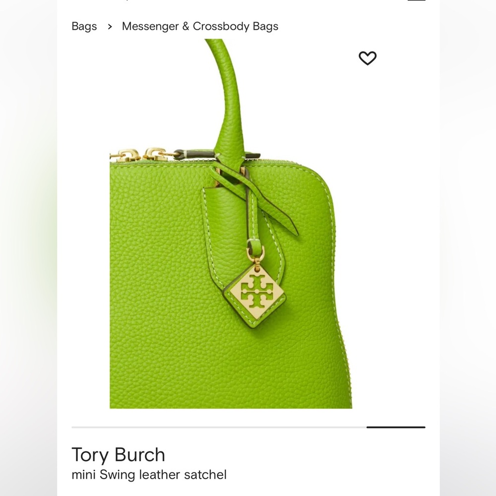 Tory Burch Matcha Green Leather Satchel - Picture 4 of 10